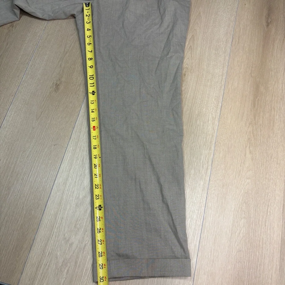 Ralph Lauren Mens Pleated Dress Pants Taupe Cuffed Trousers 38W x 30L RN 90736